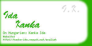 ida kanka business card
